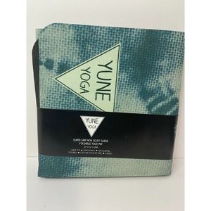 Yune Yoga Mat super grip non scuff suede foldable yoga mat green 72”x74” new